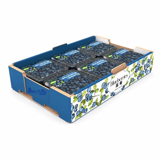 Cajas de cartón para clamshells de arándanos