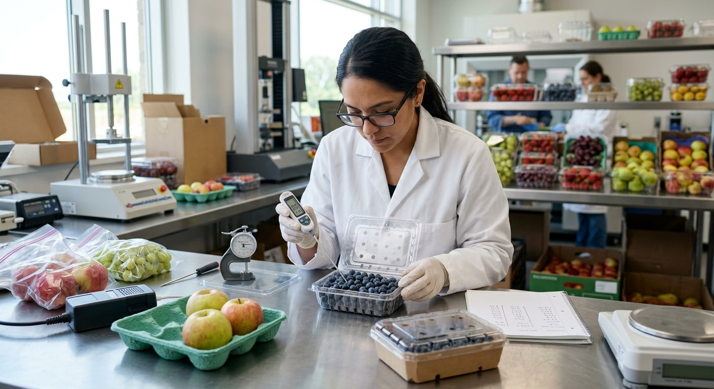 ¿Qué probar antes de aprobar un envase para frutas?